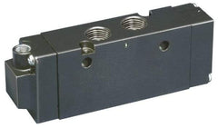 Parker - 4-Way Body Ported Stacking Solenoid Valve - 7 CV Rate, 8.62" Long - Americas Tooling