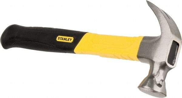 Stanley - 1 Lb Head, Curved Claw Nail Hammer - 13" OAL, Carbon Steel Head, Graphite Handle with Grip - Americas Tooling