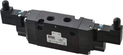 Parker - 4-Way Body Ported Stacking Solenoid Valve - 120 VAC, 1.4 CV Rate, 7.51" Long - Americas Tooling