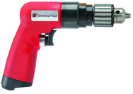 #UT8895 - 3/8" Non-Reversing - Air Powered Drill - Handle Exhaust - Americas Tooling