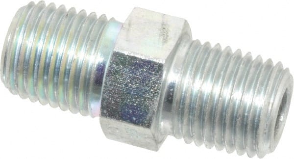 Eaton - 1/4 Male Thread, Steel Industrial Pipe Hex Nipple - Americas Tooling