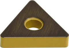 Sumitomo - TNMA331 Grade AC415K Carbide Turning Insert - Proprietary Finish, 60° Triangle, 3/8" Inscr Circle, 3/16" Thick, 1/64" Corner Radius