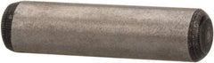 Value Collection - 1/8" Diam x 1/2" Pin Length Alloy Steel Oversized Dowel Pin - C 50-58 Hardness, 3,200 Lb Breaking Strength, 1 Beveled & 1 Rounded End - Americas Tooling