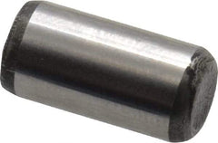 Value Collection - 1/4" Diam x 1/2" Pin Length Alloy Steel Oversized Dowel Pin - C 50-58 Hardness, 12,800 Lb Breaking Strength, 1 Beveled & 1 Rounded End - Americas Tooling