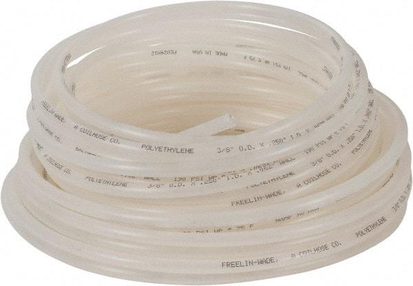 Coilhose Pneumatics - 1/4" ID x 3/8" OD, 100' Long, Polyethylene Tube - Natural, 192 Max psi, -60 to 200°F - Americas Tooling