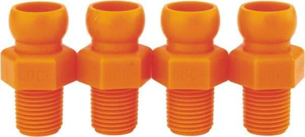 Loc-Line - 4 Piece, 1/4" Hose ID, Male to Female Coolant Hose Connector - 1/8" NPT, For Loc-Line Modular Hose Systems - Americas Tooling