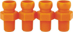 Loc-Line - 4 Piece, 1/4" Hose ID, Male to Female Coolant Hose Connector - 1/8" NPT, For Loc-Line Modular Hose Systems - Americas Tooling