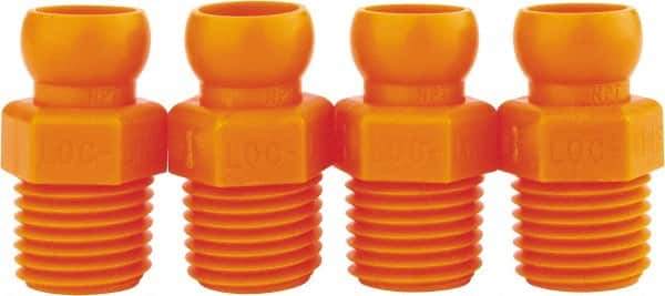 Loc-Line - 4 Piece, 1/4" Hose ID, Male to Female Coolant Hose Connector - 1/4" NPT, For Loc-Line Modular Hose Systems - Americas Tooling