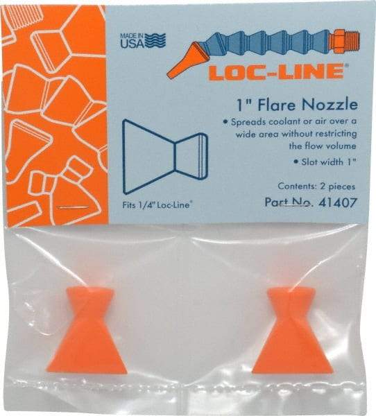 Loc-Line - 1/4" Hose Inside Diam x 1" Nozzle Diam, Coolant Hose Nozzle - For Use with Loc-Line Modular Hose System, 2 Pieces - Americas Tooling