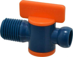 Loc-Line - 2 Piece, 1/4" ID Coolant Hose NPT Valve - Male to Female Connection, Acetal Copolymer Body, 1/4 NPT, Use with Loc-Line Modular Hose Systems - Americas Tooling