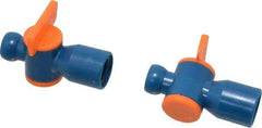 Loc-Line - 2 Piece, 1/4" ID Coolant Hose Valve Pack - Female to Male Connection, Acetal Copolymer Body, 1/4 NPT, Use with Loc-Line Modular Hose Systems - Americas Tooling