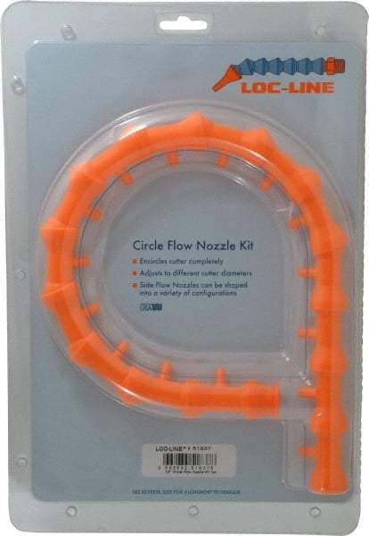 Loc-Line - 1/2" Hose Inside Diam x 1/2" Nozzle Diam, Coolant Hose Nozzle Kit - For Use with Loc-Line Modular Hose System, 16 Pieces - Americas Tooling