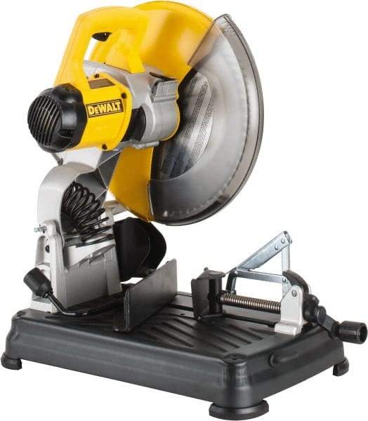 DeWALT - 14" Blade Diam, 1" Arbor Hole, Miter Multi-Cutter Metal Cutting Chop & Cutoff Saw - 1,300 RPM, 4 hp, 120 Volts, 1 Phase - Americas Tooling