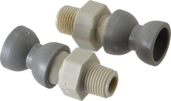 Cedarberg - 2 Piece, 1/4" Hose ID, Female to Male Coolant Hose Pipe Thread Connector - 1/8" NPT, For Snap-Loc Modular Hose Systems - Americas Tooling