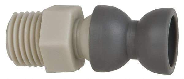 Cedarberg - 2 Piece, 1/4" Hose ID, Female to Male Coolant Hose Pipe Thread Connector - 1/4" NPT, For Snap-Loc Modular Hose Systems - Americas Tooling