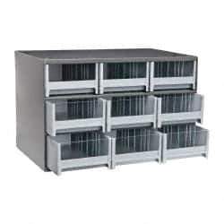 Akro-Mils - 9 Drawer, Small Parts Modular Steel Frame Storage Cabinet - 11" Deep x 17" Wide x 11" High - Americas Tooling