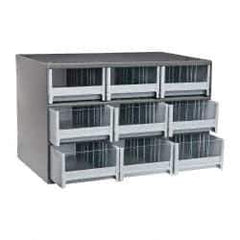 Akro-Mils - 9 Drawer, Small Parts Modular Steel Frame Storage Cabinet - 11" Deep x 17" Wide x 11" High - Americas Tooling