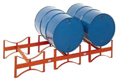 Made in USA - 2,400 Lb Load Capacity, 55 Gal Drum Storage Rack - 71-1/2" Wide x 12-1/2" High - Americas Tooling