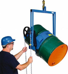 Made in USA - 1,500 Lb Load Capacity, 55 Gal Drum Carrier - 10" Wide x 39" High - Americas Tooling