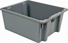 Rubbermaid - 2 Cu Ft, 100 Lb Load Capacity Gray Polyethylene Tote Container - Stacking, Nesting, 23-1/2" Long x 19-1/2" Wide x 10" High - Americas Tooling