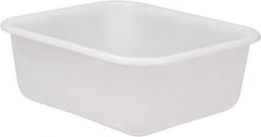 Rubbermaid - 2.8 Gal, White Polyethylene Tote Container - Nesting, 14.4" Long x 12.4" Wide x 5.4" High - Americas Tooling