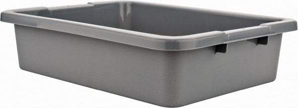 Rubbermaid - 4.6 Gal, Gray Polyethylene Tote Container - Nesting, 20" Long x 15" Wide x 5" High - Americas Tooling