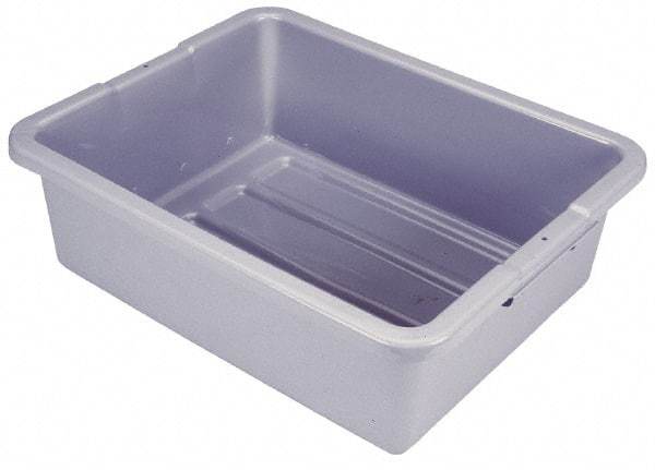 Rubbermaid - 7.1 Gal, Gray Polyethylene Tote Container - Nesting, 21-1/2" Long x 17.1" Wide x 7" High - Americas Tooling