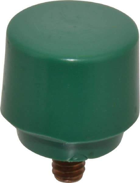 NUPLA - 1" Face Diam, Grade Tough, Green Hammer Tip/Face - Brass - Americas Tooling