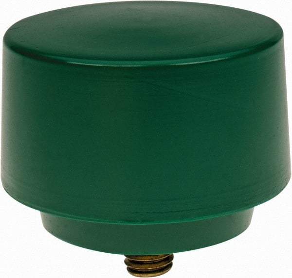 NUPLA - 2-1/2" Face Diam, Grade Tough, Green Hammer Tip/Face - Brass - Americas Tooling