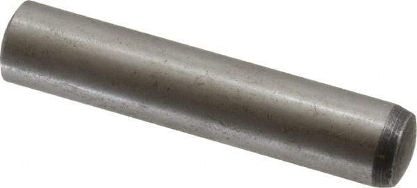 Value Collection - 10mm Diam x 50mm Pin Length Alloy Steel Standard Dowel Pin - C 58-62 Hardness, 37,100 Lb Breaking Strength, 1 Rounded End - Americas Tooling