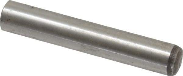 Value Collection - 10mm Diam x 60mm Pin Length Alloy Steel Standard Dowel Pin - C 58-62 Hardness, 37,100 Lb Breaking Strength, 1 Rounded End - Americas Tooling