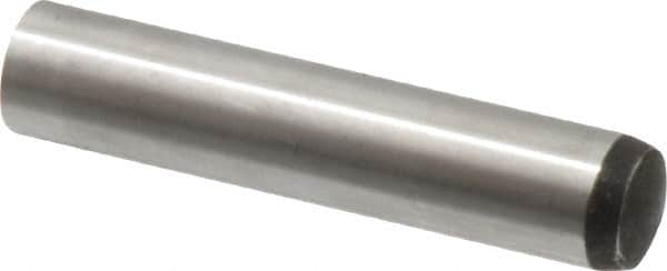 Value Collection - 12mm Diam x 60mm Pin Length Alloy Steel Standard Dowel Pin - C 58-62 Hardness, 53,400 Lb Breaking Strength, 1 Rounded End - Americas Tooling