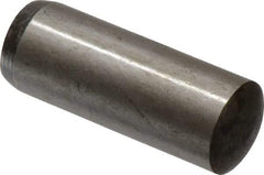 Value Collection - 16mm Diam x 45mm Pin Length Alloy Steel Standard Dowel Pin - C 58-62 Hardness, 94,900 Lb Breaking Strength, 1 Rounded End - Americas Tooling