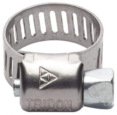 IDEAL TRIDON - SAE Size 188, 2-1/16 to 12-1/4" Diam, Stainless Steel Worm Drive Clamp - 1/2" Wide, Material Grade 201/305, Series 620 - Americas Tooling