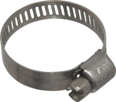 IDEAL TRIDON - SAE Size 12, 9/16 to 1-1/4" Diam, Stainless Steel Miniature Worm Drive Clamp - 5/16" Wide, Material Grade 301, Series 350 - Americas Tooling