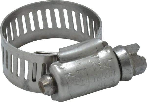 IDEAL TRIDON - SAE Size 10, 9/16 to 1-1/16" Diam, Stainless Steel Worm Drive Clamp - 1/2" Wide, Material Grade 201/305, Series 620 - Americas Tooling