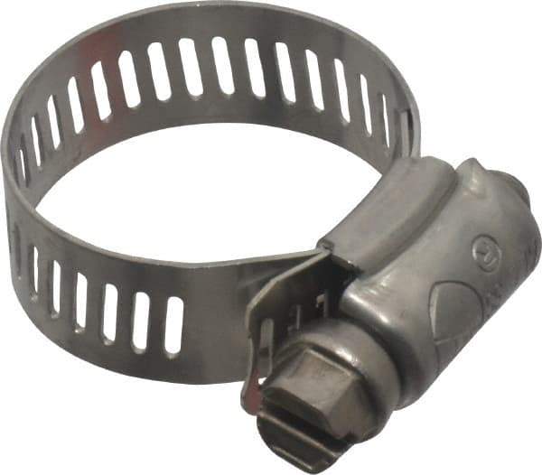 IDEAL TRIDON - SAE Size 12, 9/16 to 1-1/4" Diam, Stainless Steel Worm Drive Clamp - 1/2" Wide, Material Grade 201/305, Series 620 - Americas Tooling