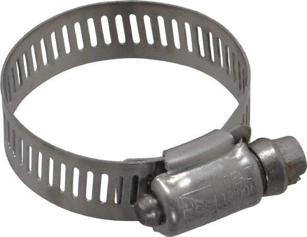 IDEAL TRIDON - SAE Size 20, 3/4 to 1-3/4" Diam, Stainless Steel Worm Drive Clamp - 1/2" Wide, Material Grade 201/305, Series 620 - Americas Tooling