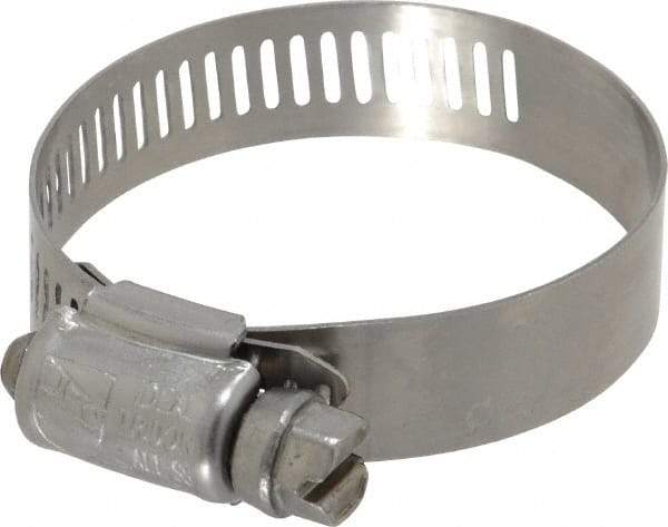 IDEAL TRIDON - SAE Size 24, 1-1/16 to 2" Diam, Stainless Steel Worm Drive Clamp - 1/2" Wide, Material Grade 201/305, Series 620 - Americas Tooling