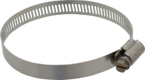 IDEAL TRIDON - SAE Size 48, 2-9/16 to 3-1/2" Diam, Stainless Steel Worm Drive Clamp - 1/2" Wide, Material Grade 201/305, Series 620 - Americas Tooling