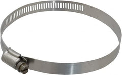 IDEAL TRIDON - SAE Size 64, 2-1/2 to 4-1/2" Diam, Stainless Steel Worm Drive Clamp - 1/2" Wide, Material Grade 201/305, Series 620 - Americas Tooling