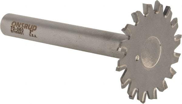 Onsrud - 2" Diam x 0.095" Blade Thickness, 16 Tooth Slitting and Slotting Saw - Shank Connection, Right Hand, Uncoated, Carbide-Tipped, -5° Rake - Americas Tooling