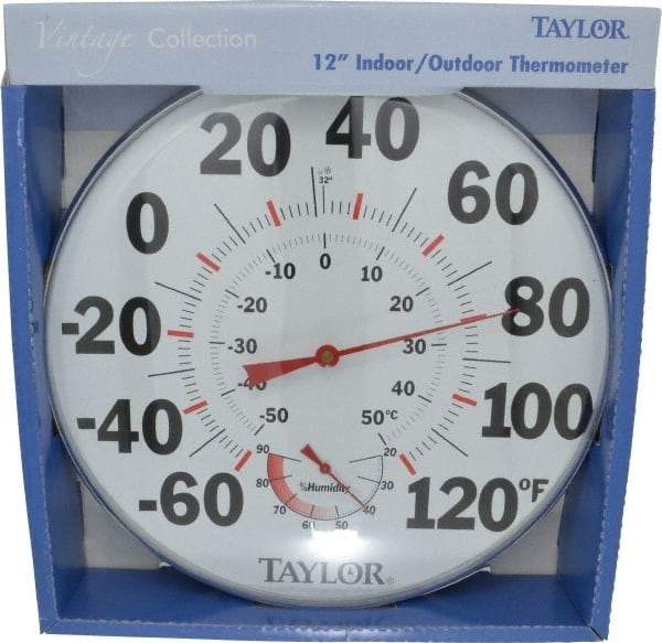 Taylor - -40 to 120°F, Window and Wall Thermometer - 12 Inch Diameter - Americas Tooling