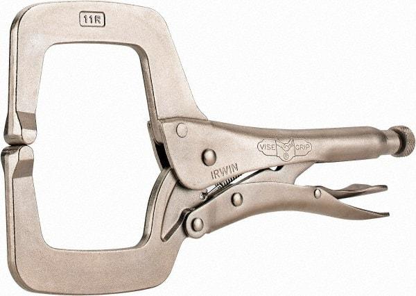 Irwin - 11" OAL C-Clamp Locking Pliers - 2-5/8" Jaw Depth, 3-3/8" Jaw Opening - Americas Tooling