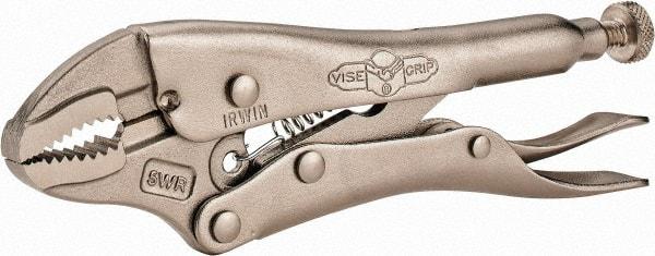 Irwin - 5" OAL Curved Jaw Locking Pliers - 1-1/4" Jaw Opening, Standard Handle - Americas Tooling