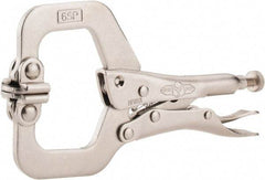 Irwin - 6" OAL C-Clamp Locking Pliers - 1-1/2" Jaw Depth, 2-1/8" Jaw Opening - Americas Tooling