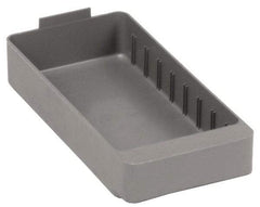 Quantum Storage - 28 Lb. Load Capacity, 11-5/8" Deep, Gray High-Impact Polystyrene Drawer Bin - 2-1/8" High x 5-9/16" Wide x 11-5/8" Long - Americas Tooling