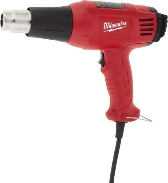 Milwaukee Tool - 570 to 1,000°F Heat Setting, 14.8 CFM Air Flow, Heat Gun - 120 Volts, 11.6 Amps, 1,400 Watts, 10.13' Cord Length - Americas Tooling