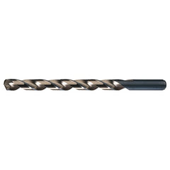 5/64 RHS / RHC HSS-CO 8% (M42) 135 Degree Split Point Cobalt Heavy Duty Taper Length Drill - Straw / Gold Oxide - Exact Industrial Supply