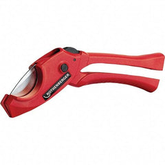 Rothenberger - 1-1/4" Pipe Capacity, Tube & Pipe Cutter - Cuts Plastic, PVC, CPVC, 7" OAL - Americas Tooling